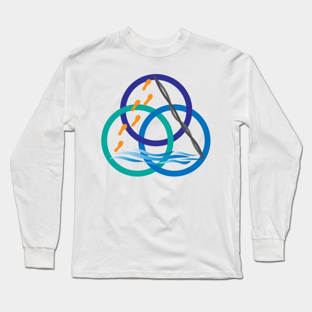 Triathlon Long Sleeve T-Shirt by CarynsCreations